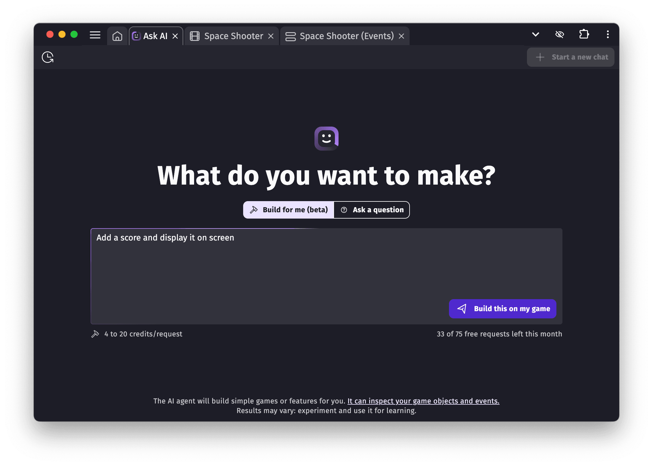 Ask AI screen